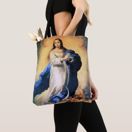 Onbevlekte Ontvangenis Goud Tote Bag (Dichtbij)