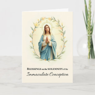 Onbevlekte Ontvangenis Hoogtijdag Zegeningen Maria Kaart