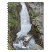 Onbevlekte waterval landschapsfoto notitieboek (Voorkant)