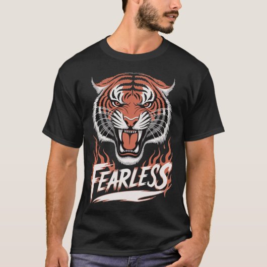Onbevreesd als een Tijger T-shirt (Voorkant)