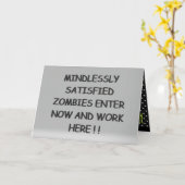 Onbevreesd bevredigde Zombies Kaart (Gele Bloem)