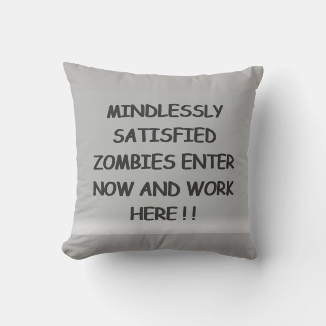 Onbevreesd bevredigde Zombies Kussen (Voorkant)