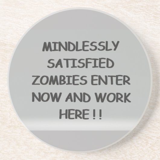 Onbevreesd bevredigde Zombies Zandsteen Onderzetter (Voorkant)