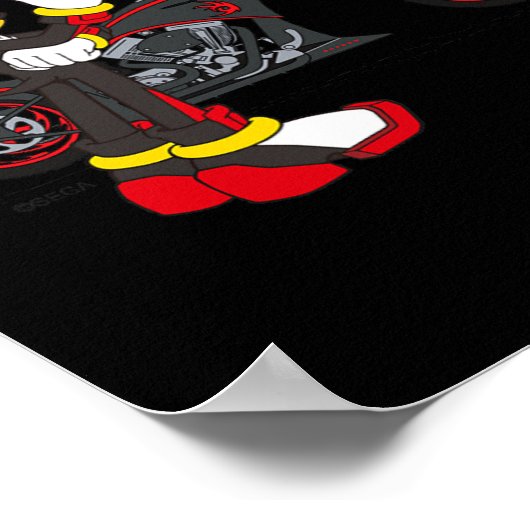 Onbevreesd jaar van schaduw - motorfiets poster (Hoek)