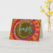 Onbevreesd Kleurrijke Whimsical Moderne Trendy Ple Kaart (Gele Bloem)