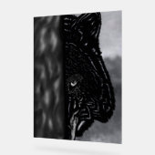 Onbevreesd Toekijken – Met de Hand Getekende Wolf Acryl Bord (Hoek)