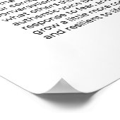 ONBEVREESD verheffen van Inspirerend muurkunst Poster (Hoek)