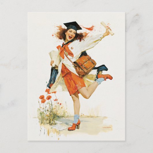 Onbevreesde Afstudeerfeest Briefkaart (Voorkant)