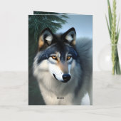 Onbevreesde Arctische Wolf, Verjaardagskaart Kaart (Achterkant)