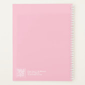 Onbevreesde Blush Minimale Bloemige Citaten Planner (Achterkant)