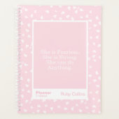 Onbevreesde Blush Minimale Bloemige Citaten Planner (Voorkant)