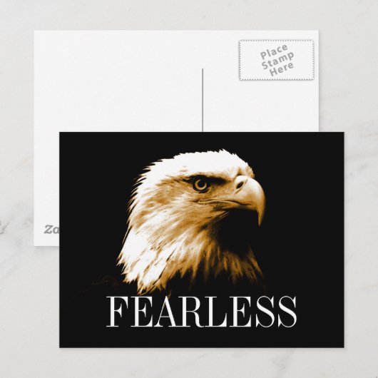 Onbevreesde Motivatie Kale Eagle Briefkaarten (Voorkant / Achterkant)