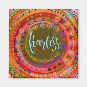 Onbevreesde  Plezier Abstracte Moderne Inspirivity Magneet (Voorkant)