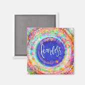 Onbevreesde  Plezier Floral Moderne Inspirativitei Magneet (Voorkant / Achterkant)