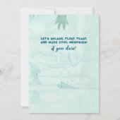 Onbevreesde Pool Party Verjaardag Kaart (Achterkant)