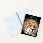 Onbevreesde reis: Cheetah Tear Marks Joshua 1:9 Notitieboek (Binnen)