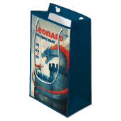 Onbevreesde ridder en draak klein cadeauzakje (Voorkant Gekanteld)