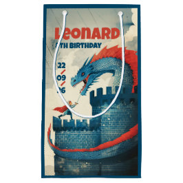 Onbevreesde ridder en draak klein cadeauzakje