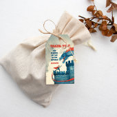 Onbevreesde Ridder en Draak Verjaardagsfeestje Cadeaulabel