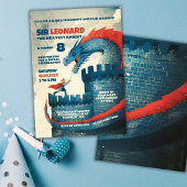 Onbevreesde Ridder en Draak Verjaardagsfeestje Kaart