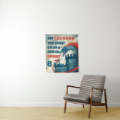 Onbevreesde ridder en draak wandkleed (In situ)