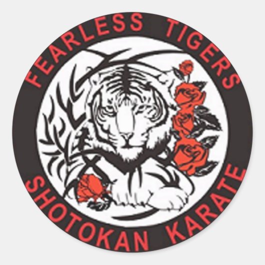Onbevreesde Tijgers Shotokan karate Logo Sticker (Voorkant)