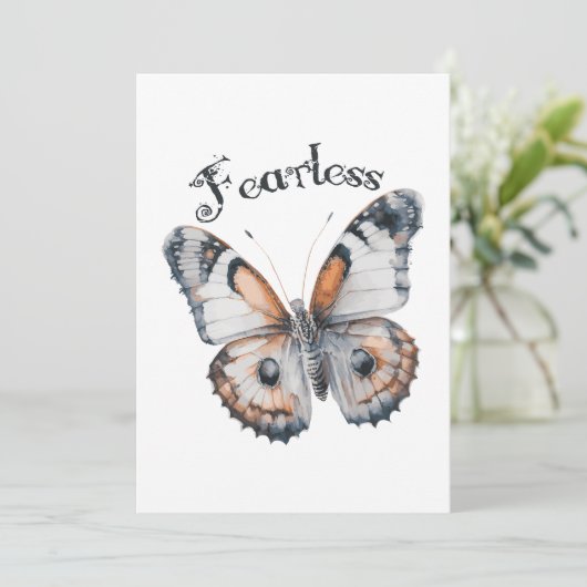 Onbevreesde Vlinder Waterverf Grafisch Ontwerp, An Aankondiging (Staand voorkant)