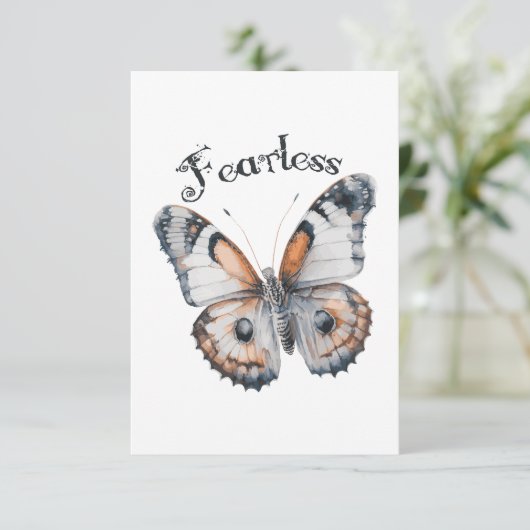Onbevreesde Vlinder Waterverf Grafisch Ontwerp, An Bedankkaart (Staand voorkant)