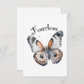 Onbevreesde Vlinder Waterverf Grafisch Ontwerp, An Bedankkaart (Voorkant / Achterkant)