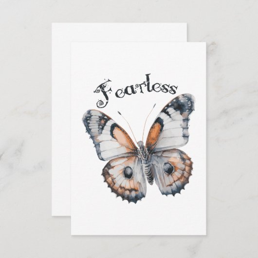 Onbevreesde Vlinder Waterverf Grafisch Ontwerp, An Bedankkaart (Voorkant / Achterkant)