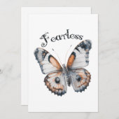 Onbevreesde Vlinder Waterverf Grafisch Ontwerp, An Feestdagenkaart (Voorkant / Achterkant)