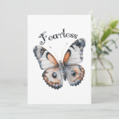 Onbevreesde Vlinder Waterverf Grafisch Ontwerp, An Feestdagenkaart (Staand voorkant)