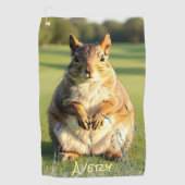Onbevreesde Vosse-eekhoorn Dier Golfhanddoek (Voorkant)