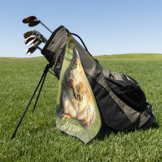 Onbevreesde Vosse-eekhoorn Dier Golfhanddoek (Groen)