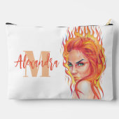 Onbevreesde Vrouw Fantasie Vlammen Vuur Quote Mono Etui (Achterkant)