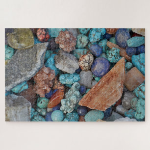 onbewerkte kristallen puzzel legpuzzel