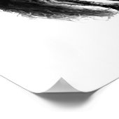 Onbewerkte zwarte, wilde paarden Poster Jouw tekst (Hoek)