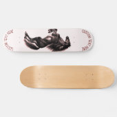 Onbewerkte zwarte wilde paarden - Tekenkunst - Tek Persoonlijk Skateboard (Horizontaal)