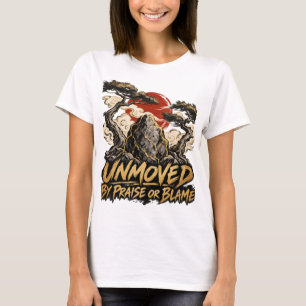 Onbewogen door lof of blaam Dhammapada Vrouwen T-shirt