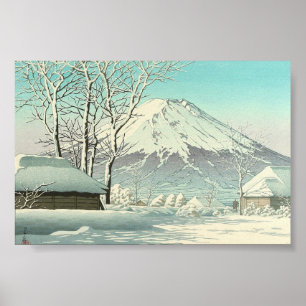 Onbewolkt na sneeuw bij Oshiono - Hasui Kawase Poster