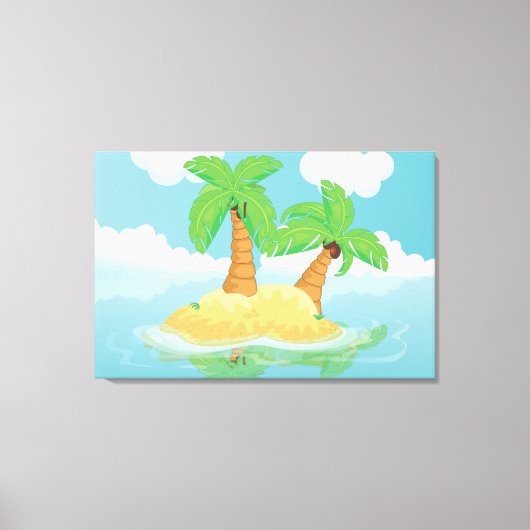 Onbewoond eiland canvas afdruk (Voorkant)