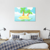 Onbewoond eiland canvas afdruk (Insitu (Slaapkamer))