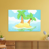 Onbewoond eiland canvas afdruk (Insitu (Woonkamer))