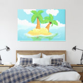 Onbewoond eiland canvas afdruk (Insitu (Slaapkamer))