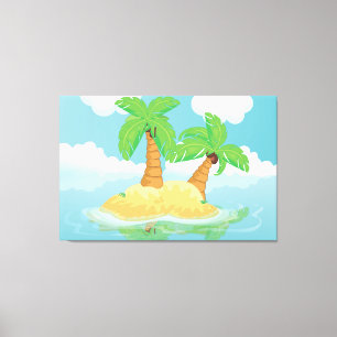 Onbewoond eiland canvas afdruk