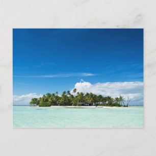 Onbewoond eiland in het briefkaart van de stille o