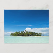 Onbewoond eiland in het briefkaart van de stille o (Voorkant)