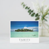 Onbewoond eiland in Tahiti, Frans-Polynesië Briefkaart (Staand voorkant)