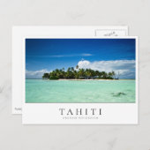 Onbewoond eiland in Tahiti, Frans-Polynesië Briefkaart (Voorkant / Achterkant)