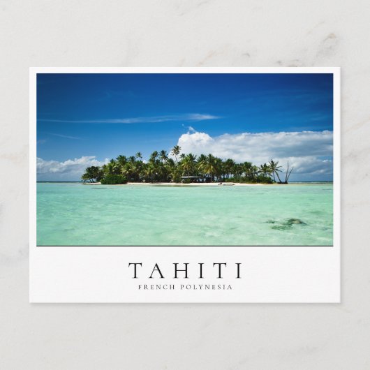 Onbewoond eiland in Tahiti, Frans-Polynesië Briefkaart (Voorkant)